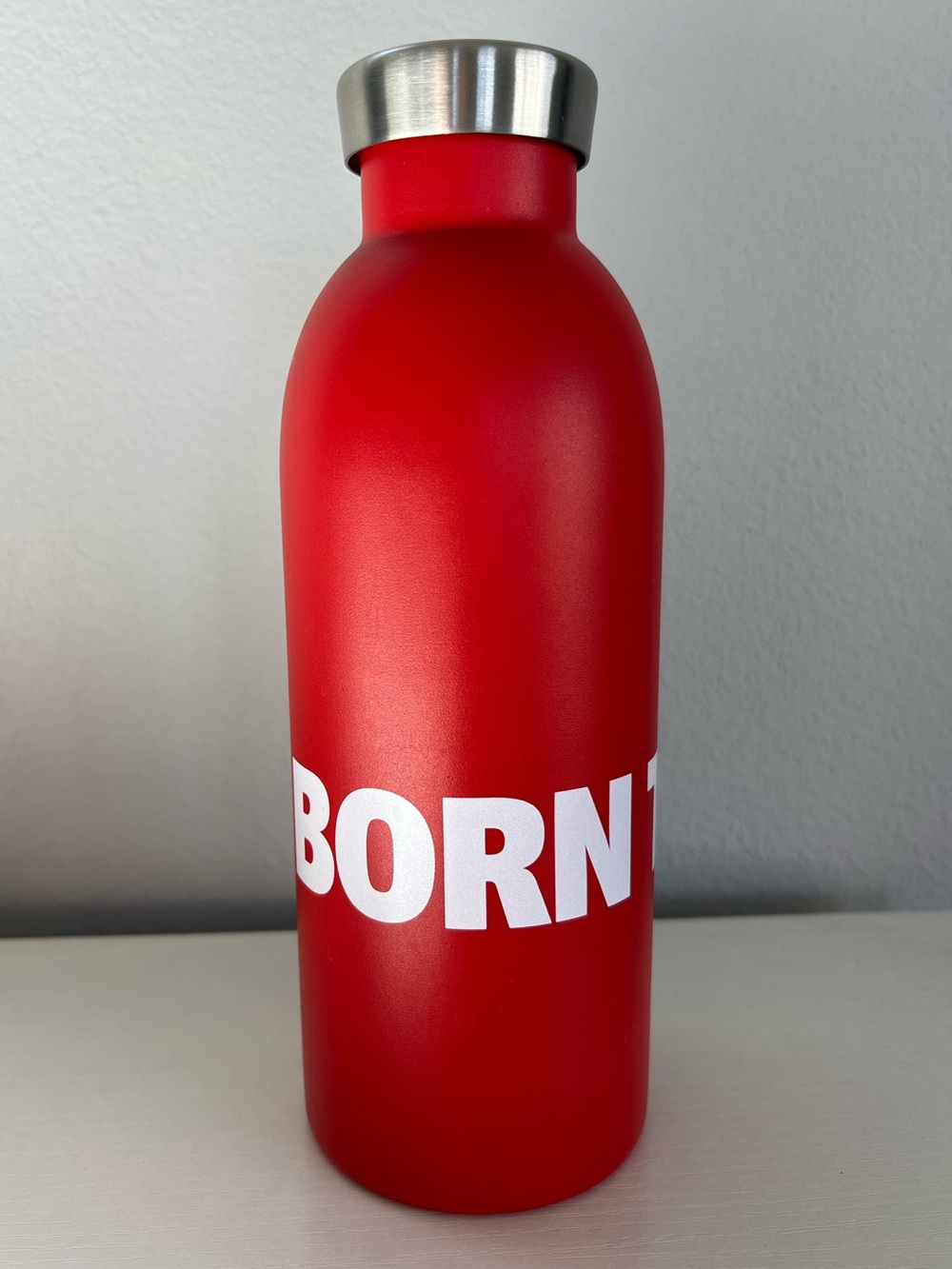Tudor ‘BORN TO DARE’ Red Stainless Steel Water Bottle, New